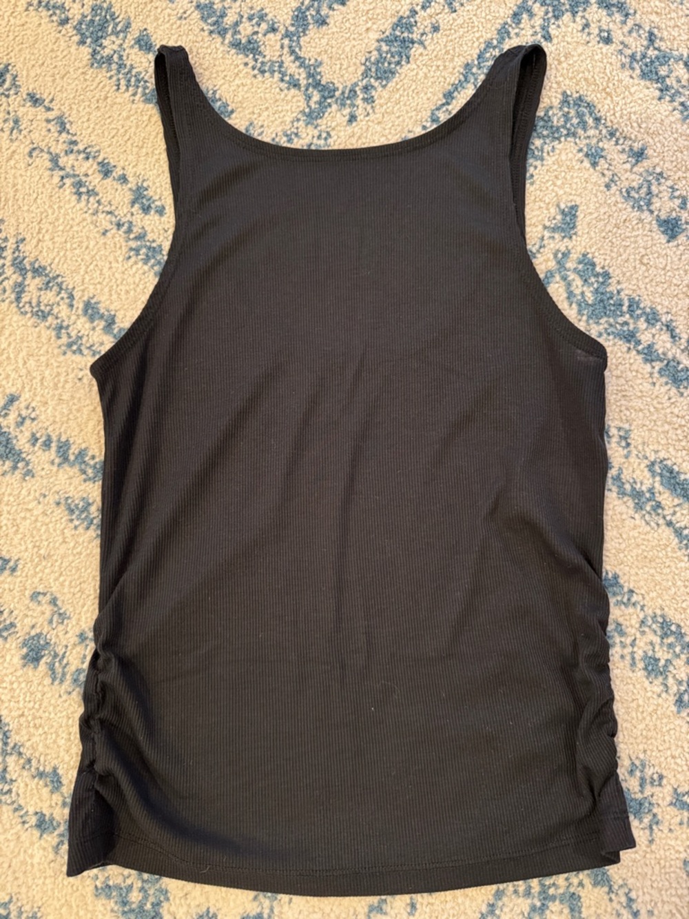 NIKE Black Dri-FIT Racerback Ruched Sides Tank Top